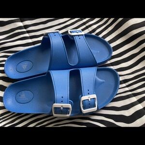 Blue Slide Sandals